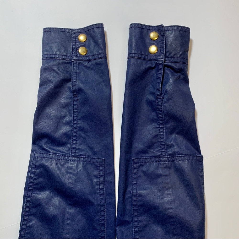 J. CREW Downtown Waxed Cotton Field Jacket Blue - Picture 9 of 12